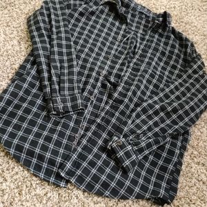 Brandy Melville plaid check button down shirt